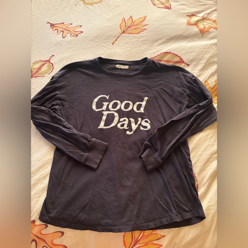 Madewell Good Days dark grey Long Sleeve Tee